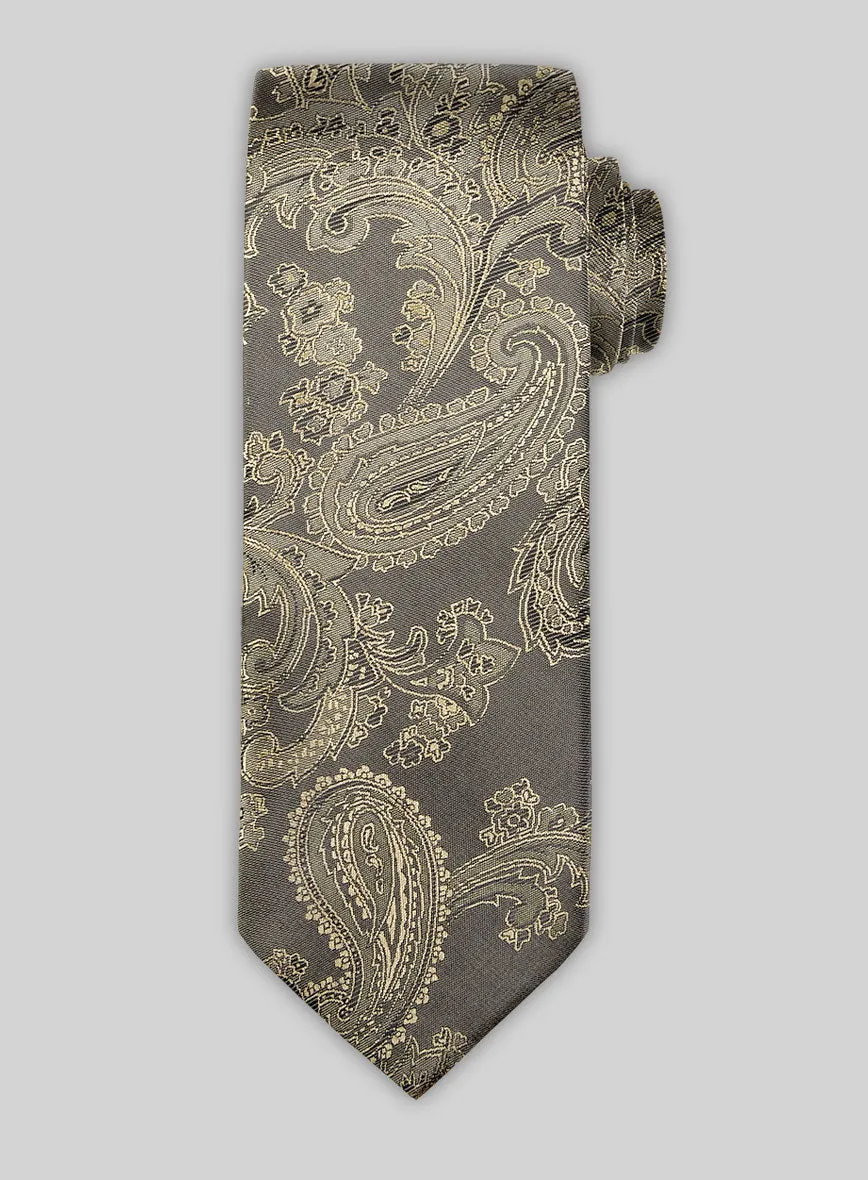 Paisley Seaweed Green Satin Tie